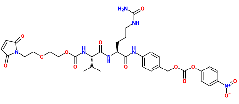 (image for) MC017256 L-Ornithinamide, N-[[2-[2-(2,5-dihydro-2,5-dioxo-1H-pyrrol-1-yl)ethoxy]ethoxy]carbonyl]-L-valyl-N5-(aminocarbonyl)-N-[4-[[[(4-nitrophenoxy)carbonyl]oxy]methyl]phenyl]-